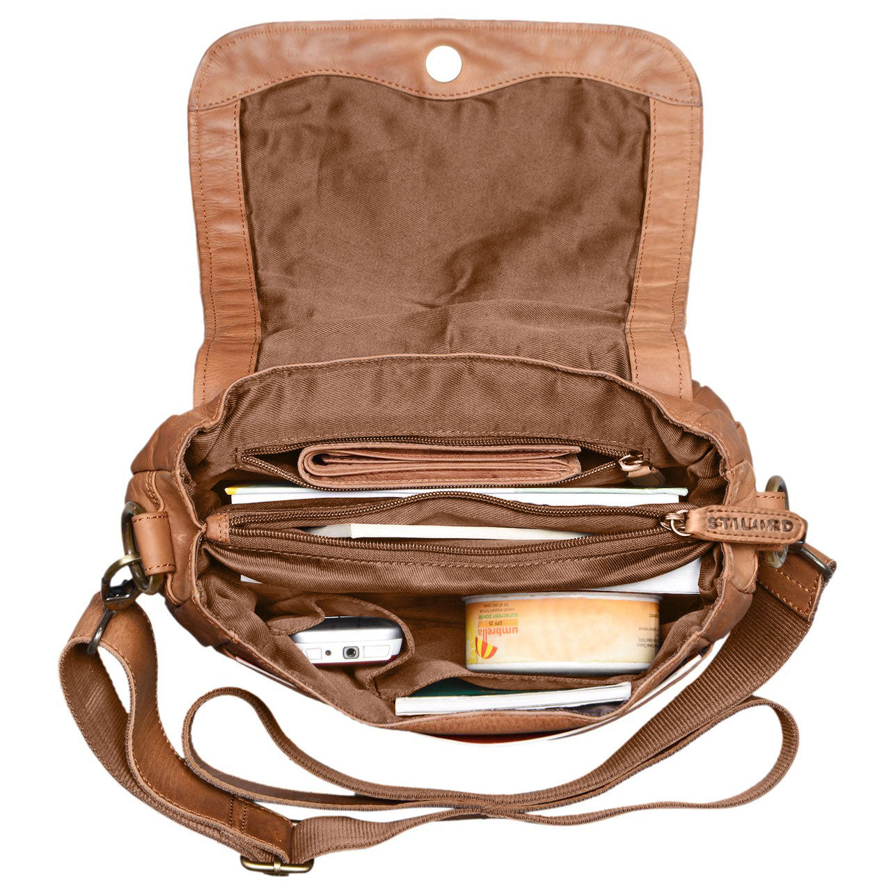 Leder Cross Body Bag Frauen Vintage