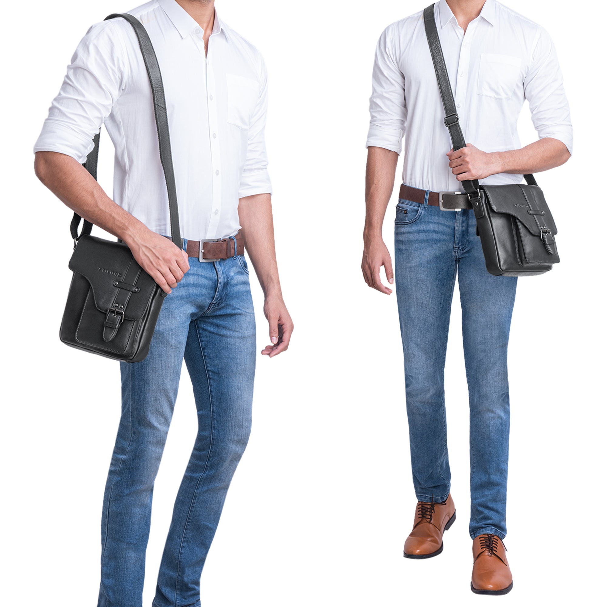 STILORD Freizeittasche Frauen Leder schwarz