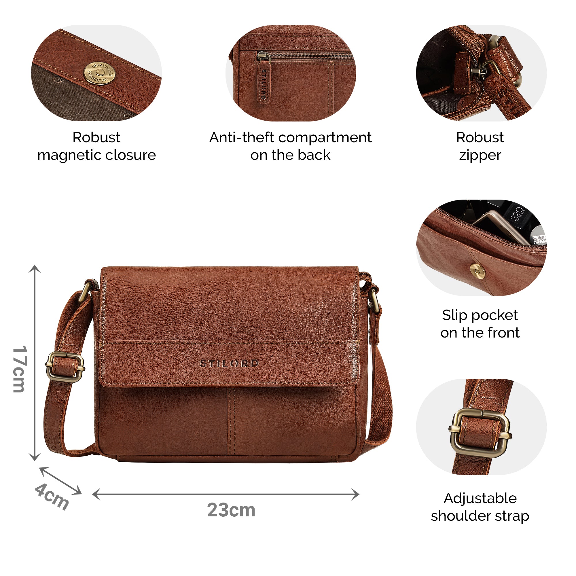 brown leather handbag small for women