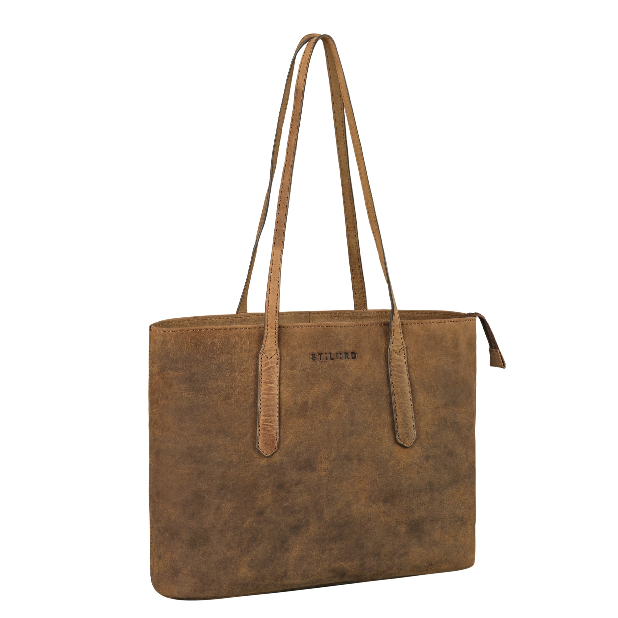 klassische Leder Shopper Handtasche