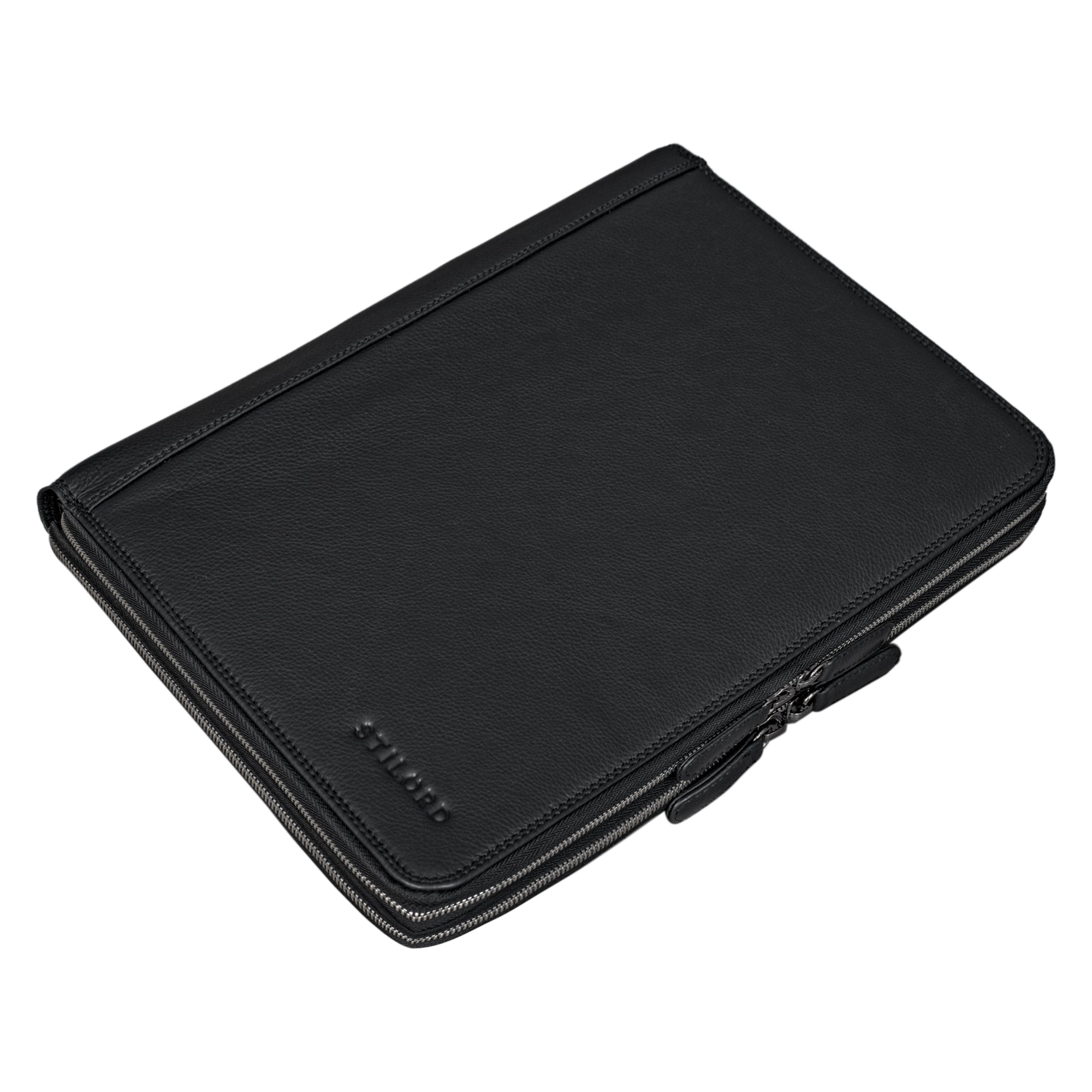 Schwarze Schreibmappe elegante Leder 