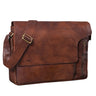 Bolsa de Couro Vintage para Portátil Messenger