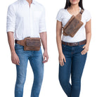 Echtleder Bauchtasche Leder braun
