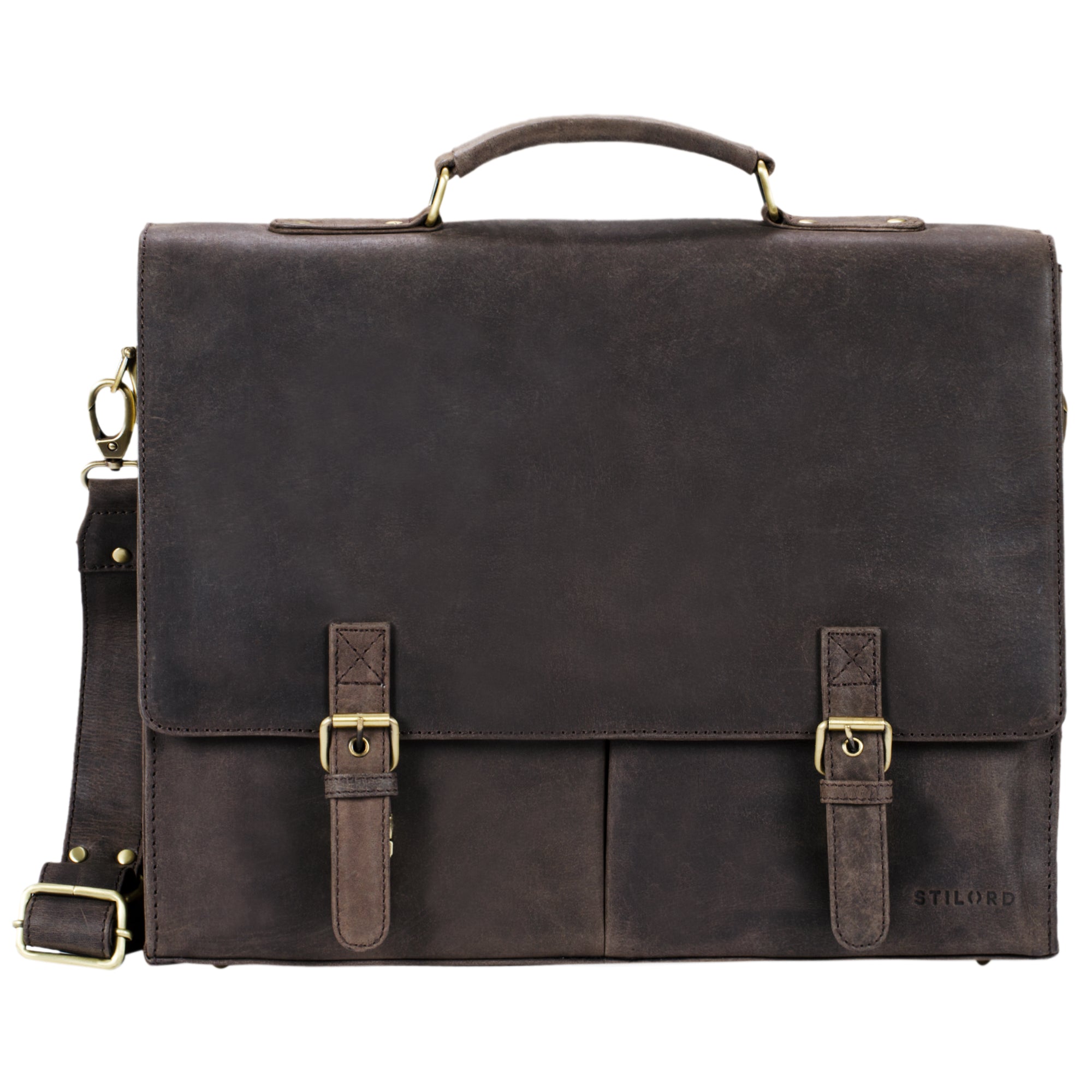 Bürotasche Aktentasche Leder dunkelbraun