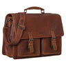 Homens de Bolsa "Clarence" de Negócios de Couro