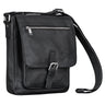 "Renato" Bolsa Clássica Masculina de Couro Média Transversal