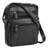 "Omar" Bolsa tiracolo masculina pequena de couro para tablet 8,4”