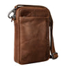 "Fiete" 2-em-1 Bolsa Couro para Ombro e Pulso Masculina Multifuncional