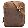 "Costa" Pequena Bolsa Masculina de Couro Vintage para Ombro