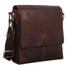 "Malte" Pequena Messenger Bag Masculina de Couro Estilo Vintage