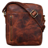 "Kennedy" Pequena Bolsa Transversal Couro Legítimo Messenger Vintage