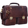Mala de couro "Robin" Vintage Business Bag Leather Briefcase