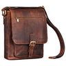 "Renato" Bolsa Clássica Masculina de Couro Média Transversal