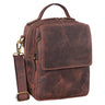 "Gideon" Bolsa Masculina de Couro Vintage Pequena e Estilosa