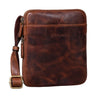 "Carson" Pequena Bolsa Masculina de Couro Vintage Messenger para Ombro