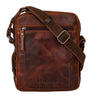 „Nash“ Bolsa Masculina De Couro Vintage Pequena Messenger Bag Ombro