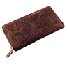 B-WARE "Flora" Carteira com bolsa de alívio de flores Couro Cruz