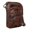 "Fiete" 2-em-1 Bolsa Couro para Ombro e Pulso Masculina Multifuncional