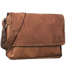 B-WARE "Lonzo" saco Vintage Shoulder Bag couro genuíno de búfalo