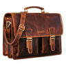 B-WARE "Jeffrey" Briefcase do Professor de Couro