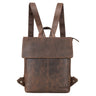 "Charlie" Mochila Vintage de Couro Marrom – Daypack Médio 13.3"