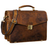"Cosmos" Vintage Briefcase Leather Large