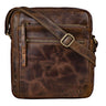 „Garcia“ Bolsa De Couro Pequena Marrom Vintage Messenger Transversal