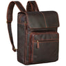 "Sangro" Mochila Masculina Vintage em Couro Legítimo para Portátil 15,6–16 Polegadas com Dois Compartimentos