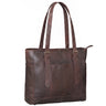 "Solaya" Bolsa Shopper Feminina em Couro Grande com Compartimento para Portátil 15,6 Polegadas