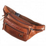 "Robin" Premium Bauchtasche Herren Leder mit 6 Reißverschlussfächern