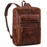 "Gilbert" Mochila Couro Grande Homens e Mulheres Laptop 15 - 16 Polegadas