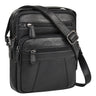 "Omar" Bolsa tiracolo masculina pequena de couro para tablet 8,4”