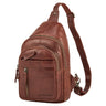 "Montego" 2-em-1 Bolsa Sling Crossover de Couro Verdadeiro para Homens