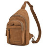 "Montego" 2-em-1 Bolsa Sling Crossover de Couro Verdadeiro para Homens