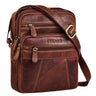 "Omar" Bolsa tiracolo masculina pequena de couro para tablet 8,4”