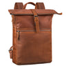 "Tacoma" Mochila Rolltop de Couro para Mulheres Grande Business Homens