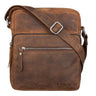 "Maris" Bolsa Masculina de Couro Verdadeiro Pequena Transversal