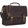 "Toledo" Pasta Vintage em Couro Genuíno Masculina com Compartimento para Laptop 15,6 Polegadas