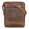 "Faro" Bolsa Vintage Masculina Pequena Mensageiro de Couro